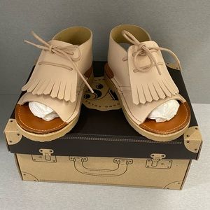 Agnes Kilted Boot Sandal Nude Pink
Leather